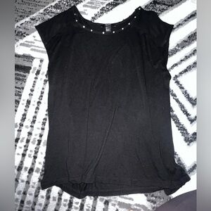 Forever 21 Black Studded Blouse